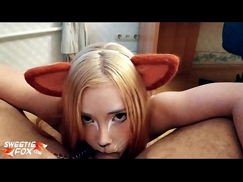 ❤️ Kitsune اس کے منہ میں ڈک اور سہ نگل مقعد فحش ☑